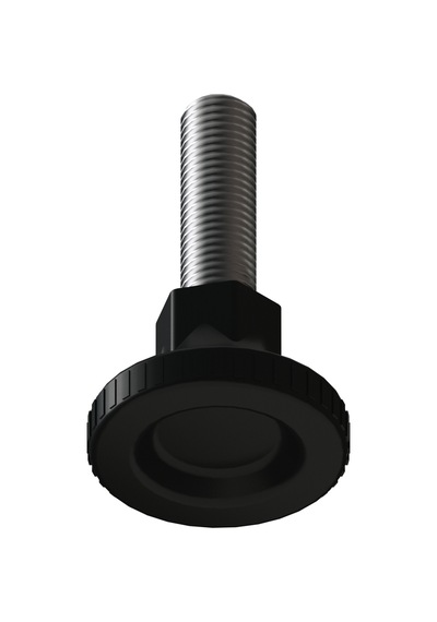 Cateksss M12 Yükseklik Ayar Vidası, Vidalı Pabuç Çap: 55 Mm, Vida Uzunluğu: 45 Mm Siyah - 60 Lı Paket