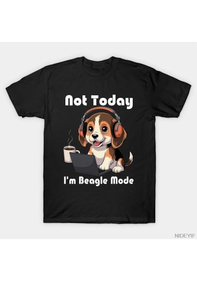 Tarzsokak Bugün Değil Ben Beagle Modunda Komik Sevimli Huysuz Kawaii Köpek Hediye Tişörtü Erkekler Kadı Çok Renkli