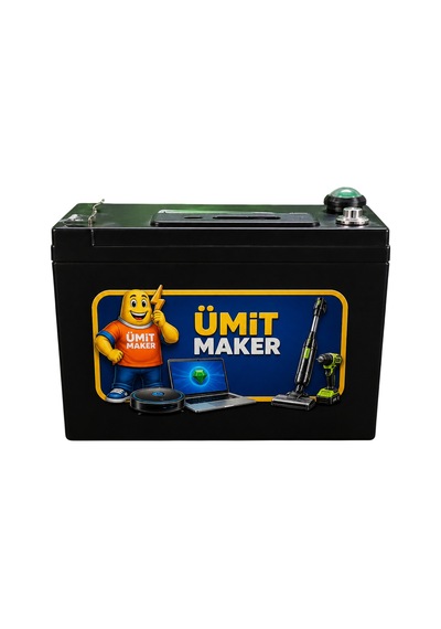 12.8v 12ah Lifepo4 Extra Özellikli Taşınabilir Güç İstasyonu + Şarj Aleti İçindedir