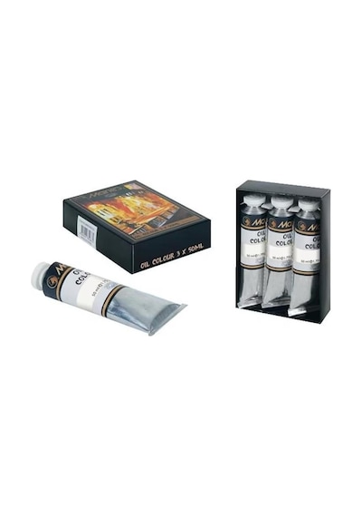 Maries Yağlı Boya Titanium White 50 Ml X 3 Tüp Paket Çok Renkli