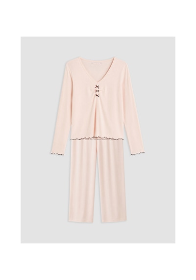 Lcw Dream Pembe V Yaka Kadın Pijama Takımı
