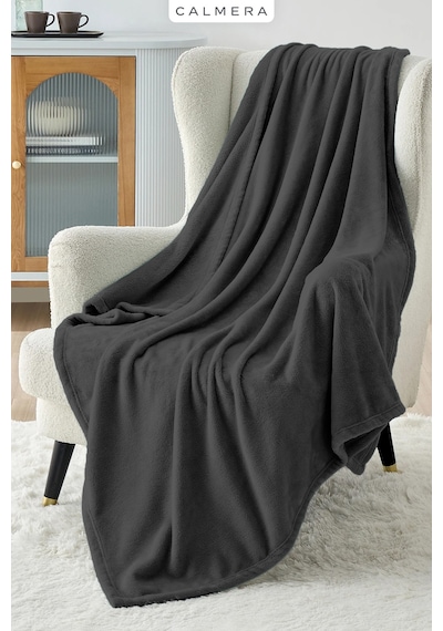 Calmera Wellsoft Tv Battaniyesi Ultra Yumuşak & Hafif Peluş - Polar 130 170 Cm - Antrasit