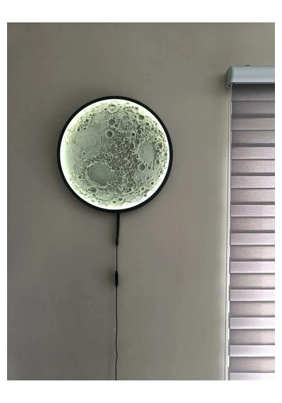 Led Işıklı Moon Lamp Ay Beyaz