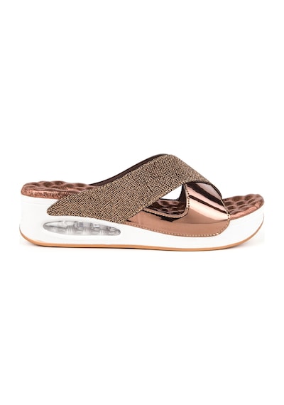 Muya Fly Anatomik Air Max Tabanlı Topuk Dikeni Kadın Terlik Bronz
