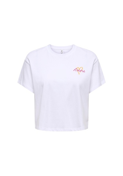 Only Onlannbel S/s Boxy Crop Tee Jrs Kadın Beyaz T-shirt - 15348981
