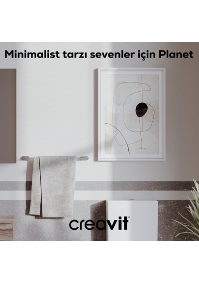Creavit PL18804 Planet Uzun  Havluluk Krom