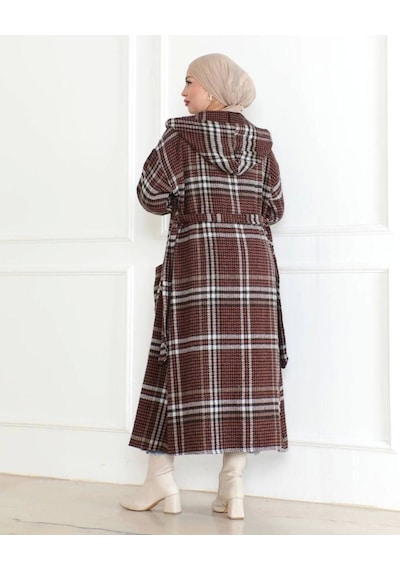 Winter Desen Oduncu Kuşaklı Kap / Kırmızı - F0505 Kırmızı