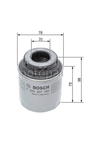 Audı A3 1.2 Tfsı Cabriolet 03.2010 - 05.2013 Bosch Yağ Filtresi Filitre