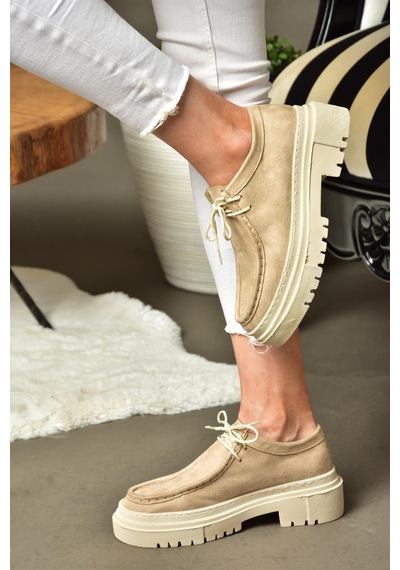 Fox Shoes R294783002 Ten Süet Kadın Ayakkabı 001