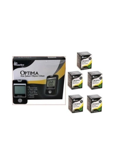 Optima Şeker Ölçüm Cihazı + 5 Kutu Strip (50'li) OPTIMACIHAZSTRIP