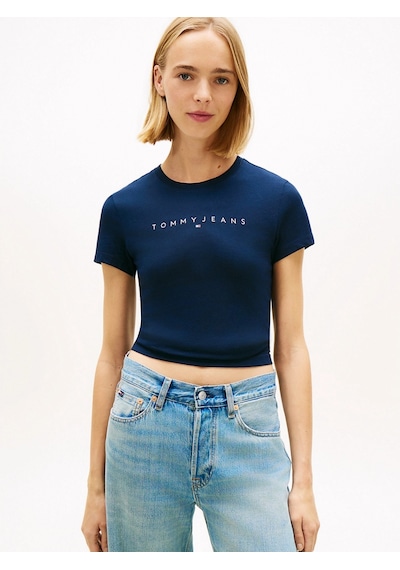 Tommy Hilfiger Tjw Dar Kesim Lineer Kadın Mavi T-shirt Dw0dw183980g0