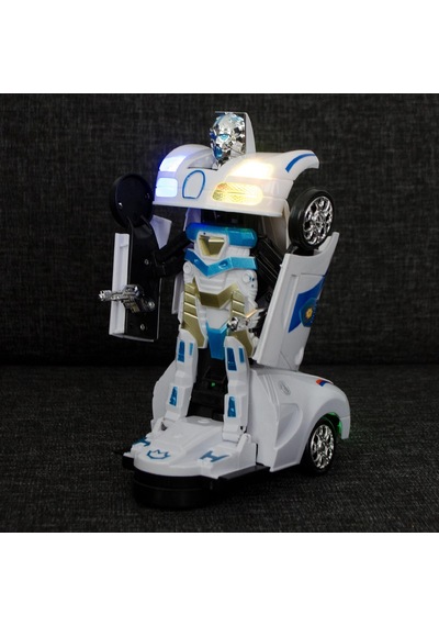 Ap-44 Dönüşen Robot Olan Oyuncak Polis Arabası Çarp Ve Devam Et