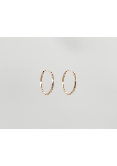 18k Rose Gold Plated Easy Hoop Küpe Gold