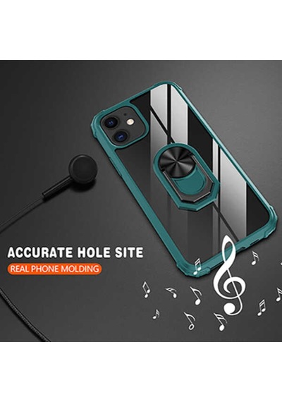 Teknomoda Apple Uyumlu iPhone 11 Seffaf Yüzüklü Standli Tam Koruma Kilif 433328443