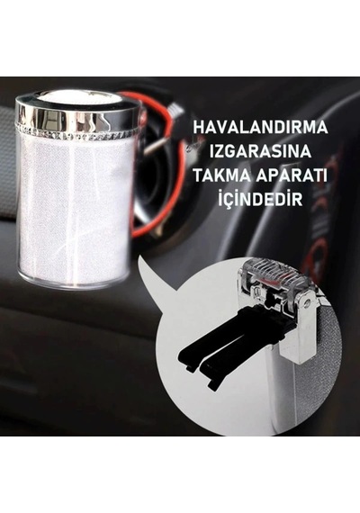Buğz Araç İçi Oto Kokusuz Küllük Rgb Işıklı Kapaklı