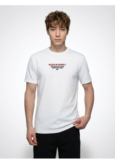 Loft Lf2042294 Beyaz Erkek T-shirt 26yp69000118