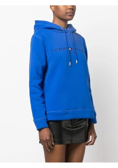 Tommy Hilfiger Bayan Kapşonlu Sweatshirt Mavi