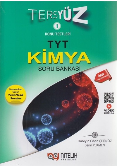 Nitelik Yayınları Tyt Kimya Tersyüz Soru Kitabı