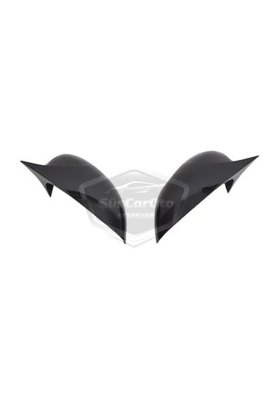 ŞüsCarOto Ford Fiesta 2008-2017 Batman Yarasa Ayna Kapağı Piano Black ABS Plastik (00)