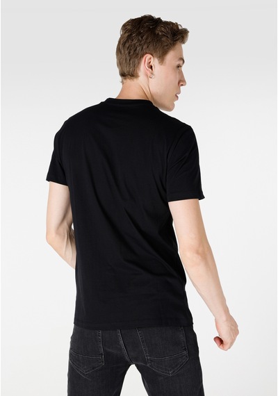 Colin's Colins Regular Fit Bisiklet Yaka Baskılı Siyah Erkek Kısa Kol Tişört Cl1064711 Siyah