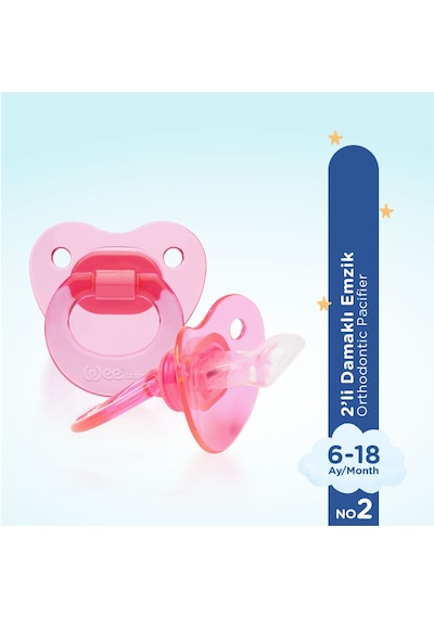 Wee Baby 2’li Damaklı Emzik No:2 Kız 6-18 Ay