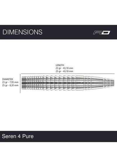 Red Dragon Seren 4 Pure % 90 Tungsten Çelik Uçlu Dart Oku