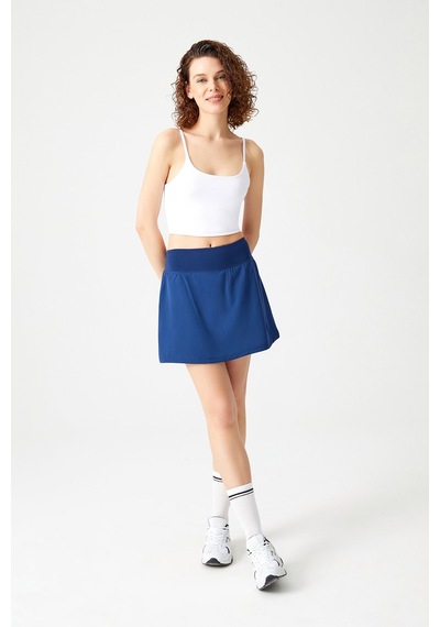 Los Ojos Lacivert 2 Katmanlı Tenis Eteği - Şort Etek - Spor Etek Tennis Skirt Lacivert
