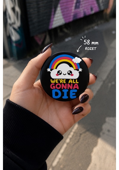 Mashspot Sarkastik Pop Art Retro Rozet Seti 6 Lı 58 Mm Renkli Eğlenceli Buton Rozet Çok Renkli