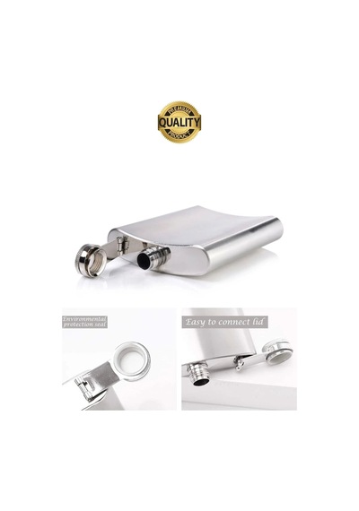 Limited Edition Sızdırmaz Paslanmaz Çelik 4 Oz Sıvı İçecek Kamp Cep Su Matarası Dayanıklı Çok Renkli