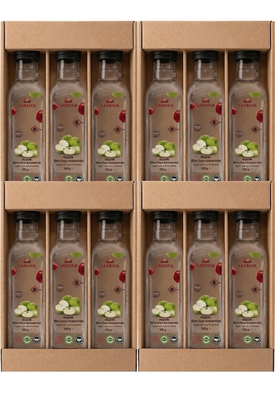 Organik Elma Suyu Konsanteresi 330g X 12 İşletme Boyu Avantajlı Paket