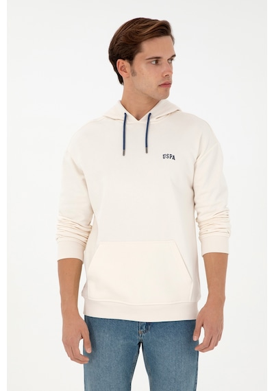 U.S. Polo Assn. Erkek Krem Basic Sweatshirt 50295149-VR071