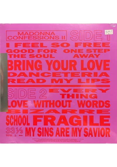 Madonna Confessions Iı 12 Tracks Translucent Red Vinyl Edition Lp