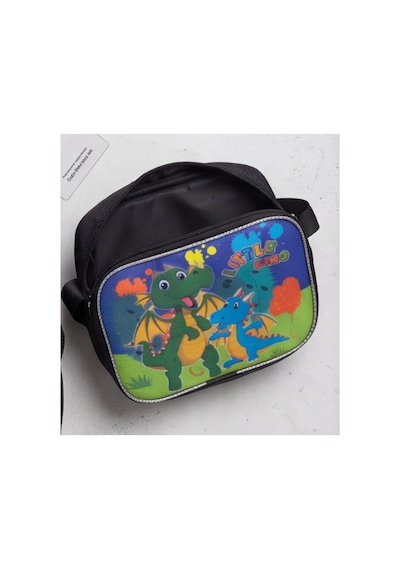 Little Dino Beslenme Çantalı İlkokul Ve Anaokulu Sırt Çantası Seti Ergonomik Çocuk Okul Çantası Siyah