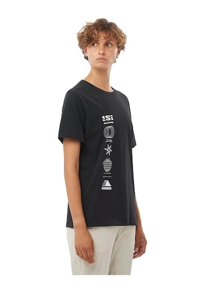 Salomon Logo Combo Ss Tee W Deep Black// T-shırt Lc2233100 001