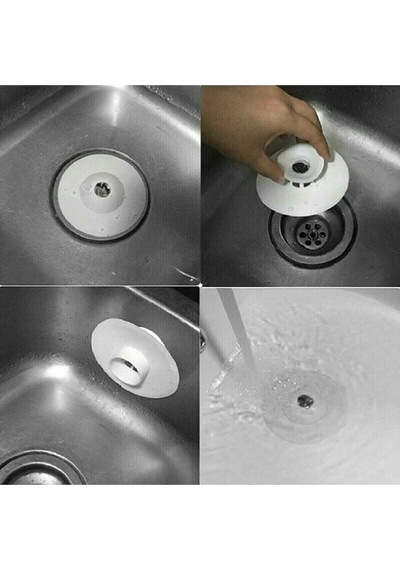 Lavabo Küvet Tıkacı 3 Adet Mutfak Banyo Gider Tıpası Kapağı Tıkaç Süzgeç Silikon Diğer