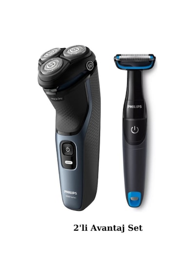 Philips S3144/00 Islak - Kuru Sinek Kaydı Tıraş Makinesi - BG1024 Banyo Vücut Bakım Makinesi 2'li Philips S3144/00 Islak - Kuru Sinek Kaydı Tıraş Makinesi - BG1024 Banyo Vücut Bakım Makinesi 2'li