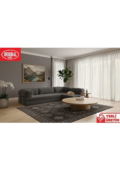Herev 300x200 Süngerli Köşe Koltuk Takımı Fitilli Kadife Kumaşlı Yatak olabilir Şark Köşe Antrasit Herev 300x200 Süngerli Köşe Koltuk Takımı Fitilli Kadife Kumaşlı Yatak olabilir Şark Köşe Antrasit