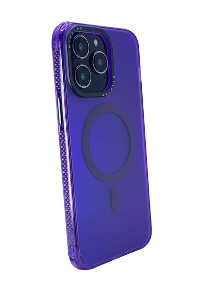 Nettech Apple Uyumlu iPhone 14 Pro Mikallen Magsafe Seri Arka Koruma Kılıf - Siyah Siyah