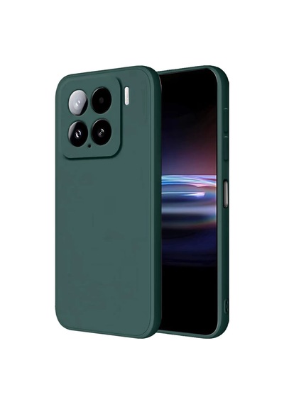 Xiaomi Mi 15 Pro Uyumlu Kılıf Nano İçi Kadife Silikon - Koyu Yeşil