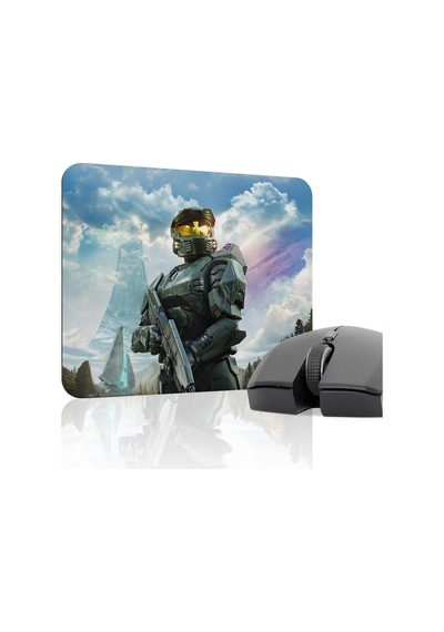 Halo Kaymaz Dikişli Kauçuk Oyuncu Mousepad V1 - 22x18 Gaming Mouse Pad Fare Altlığı