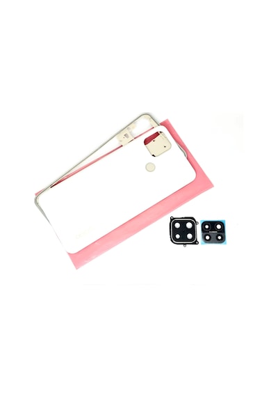 Tkgz Oppo A15 A15s Full Kasa Arka Pil Kapağı Beyaz