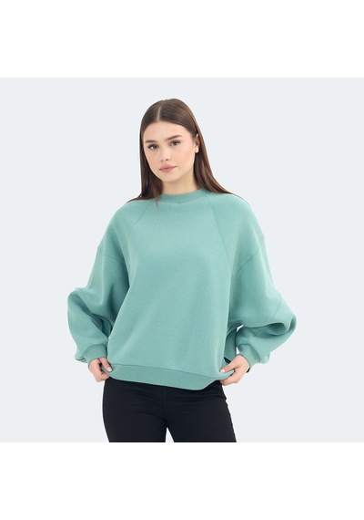 Slazenger VIA Kadın Oversıze Yeşil Sweatshirt
