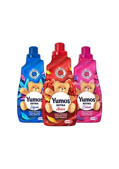 Yumoş Extra Konsantre Çamaşır Yumuşatıcısı Amber 1440 Ml Lilyum 1 3'lü Set