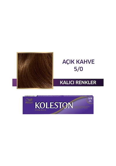 Koleston Tüp Boya 50 Ml - 5.0 Açık Kahve + 20 Vol Oksidan Peroksit