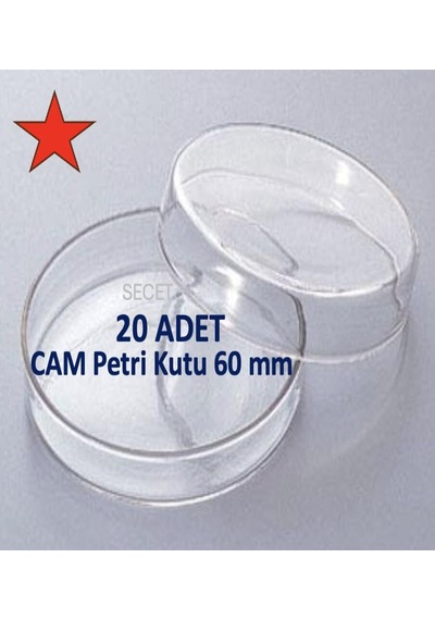 Cam Petri Kabı 60 X 15 Mm Cam Petri Kabı 60mm 20 Adet/pk
