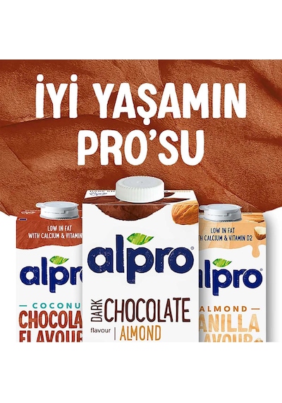 Alpro Bitter Çikolatalı Badem Sütü 1 L
