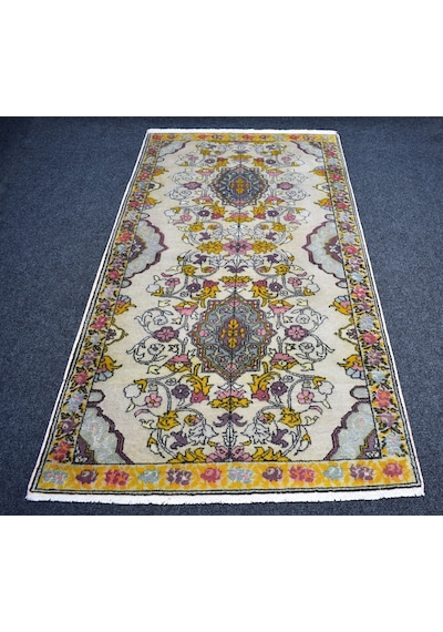 Zehra Abla Halı Vintage El Dokuma Benzersiz Eşsiz Model Ürgüp Yün Halı 7221 Çok Renkli