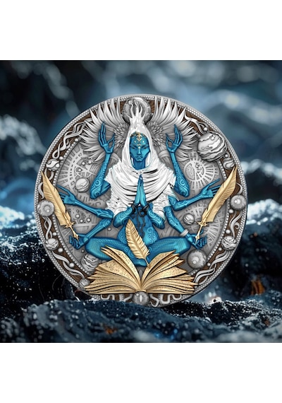 Agakulche Hint Tanrı Cobellian Gümüş Sikke Coin