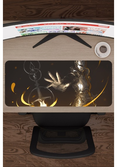 Demon's Souls Kaymaz Dikişli Kauçuk Oyuncu Mousepad V3 - 70x30 Xl Gaming Mouse Pad Fare Altlığı