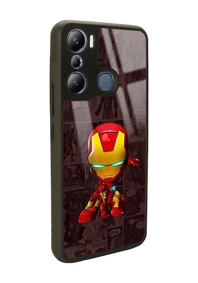 İnfinix Hot 20i İron Man Tasarımlı Glossy Telefon Kılıfı Çok Renkli